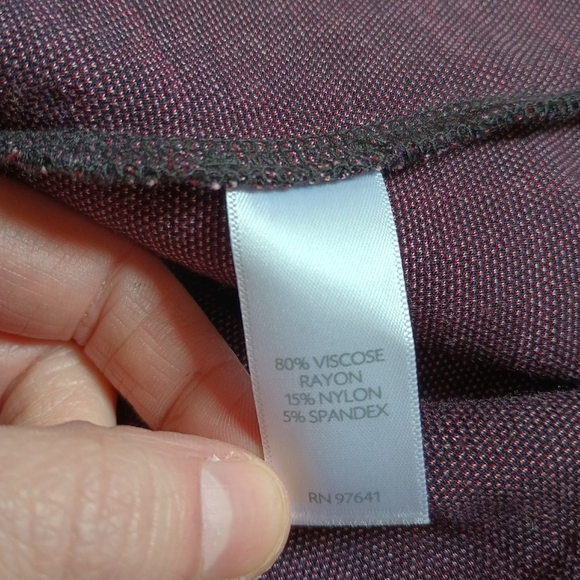 J Jill Ponte Knit Top XL Plaid Pleated Buttons Swing Red Black Academia - Picture 11 of 14